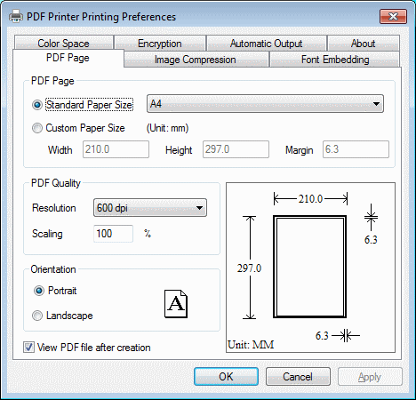 grad civile locker PDF Printer for Windows 7 / Vista / XP / 2000 / 2003 / 2008